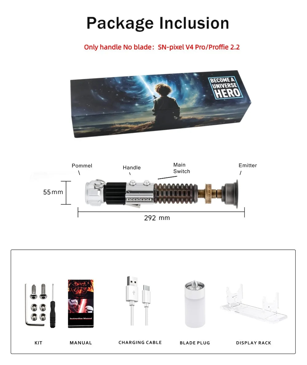 Obi-Wan EP4 Proffie Lightsaber w Smooth Swing - ProSabers